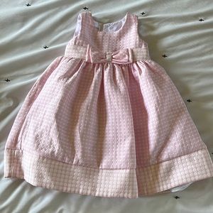 Girls 2t powder pink dotted party dress
